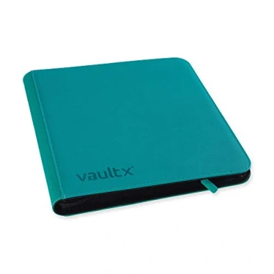 Afbeelding van Vault X Exo Tec XL Premium map met ritssluiting, 12 vakken voor verzamelkaarten, 624 zijvakken TCG, groenblauw
