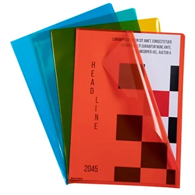 Afbeelding van Exacompta Ref. 56101E Zak met 10 hoekhoezen Gemaakt van hoogwaardig, glad polypropyleen Extra dikke dikte 12/100e A4 4 verschillende kleuren