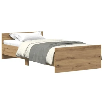 Afbeelding van vidaXL Bedframe zonder matras 75x190 cm spaanplaat ambachtelijk