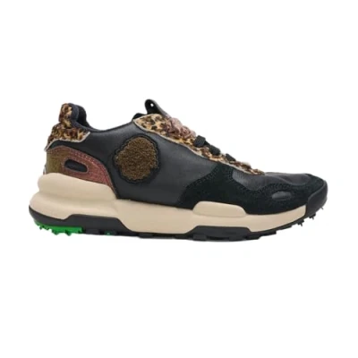 Afbeelding van Satorisan Chacrona Premium Casual Sneakers Vrouwen Vintage Kleur Black Leopard Maat 41
