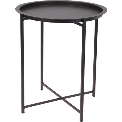 Afbeelding van Tafel rond 46x52cm mat donkergrijs