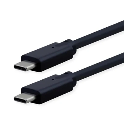 Afbeelding van ROLINE kabel kompatibel USB3.2 Gen2, met PD (Power Delivery) 20V5A, Emark, C C, M/M, zwart, 7 m