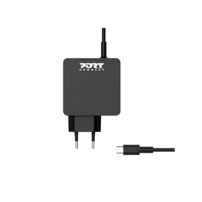Afbeelding van Port Connect Adapter Oplader Universeel USB C Kabel 45W EU Zwart