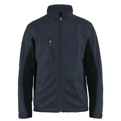 Image de Veste softshell marine foncé/noir, col molletonné