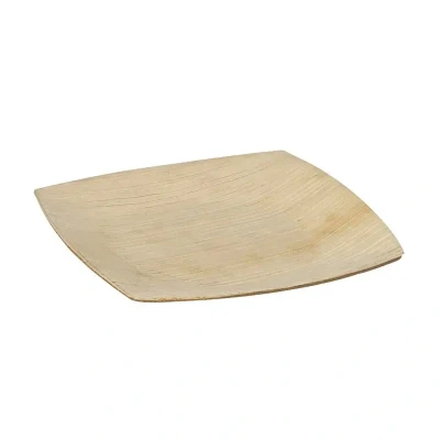 Afbeelding van Palmblad Servies Borden &quot;Pure&quot; 10 x 10cm Natuur &quot;QUADRATO&quot;