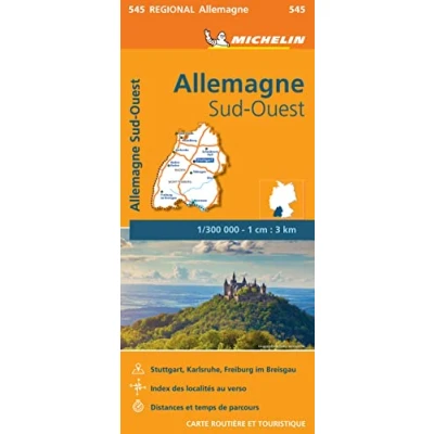 Afbeelding van Michelin 545 Zuidwest Duitsland Wegenkaart Kleurloos Reisboeken &amp; Kaarten