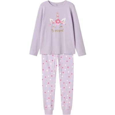 Afbeelding van Name it Nkfnightset Magical Pyjama voor kinderen, Maat: 146/152, Pastel lilac