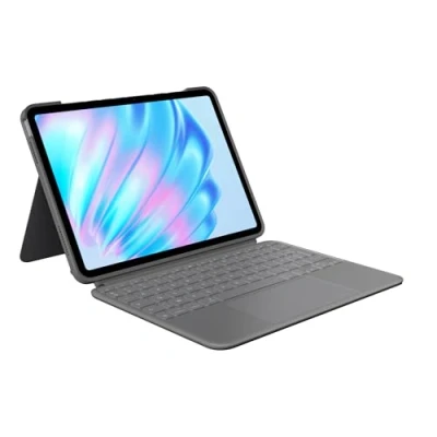 Afbeelding van Logitech Combo Touch Apple iPad Air 11&quot; (2024) Toetsenbord Hoes AZERTY Grijs