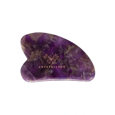 Afbeelding van Crystallove PŁYTKA DO MASAŻU Twarzy GUA SHA Z Ametystu Huidverzorgingstool, Maat: One Size, Purple