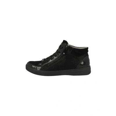 Afbeelding van Ara 1224499 hoge sneakersVeterbootsDames veterschoenenDames sneakersHalf schoenen Kleur: Zwart Maat: 35.5