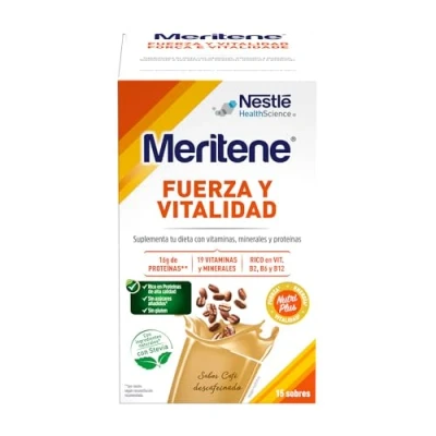 Afbeelding van Meritene fuerza y vitalidad Batido cafeinado koffie 15 sobres à 30 g