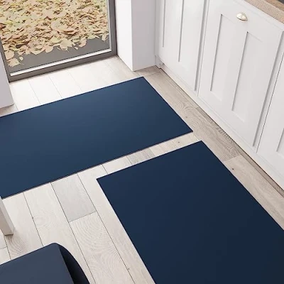 Afbeelding van PETTI Artigiani Italiani keukentapijt, wasbaar, antislip, effen 52 x 380 cm blauw, 100% Made in Italy