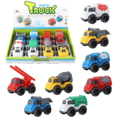 Afbeelding van 8 baby werkauto 10cm frictie PER STUK ! 9944