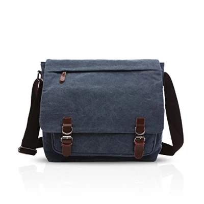 Afbeelding van FANDARE Casual postman schoudertas voor heren, handel, reizen, envelop, crossbody bag, grote capaciteit, meerdere zakken, ademend, canvas, Blauw B, L, Vrijetijdsrugzak