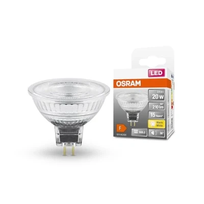 Afbeelding van OSRAM Ster reflector LED lamp, GU5.3 basis helder glas ,Warm wit (27 K), 21