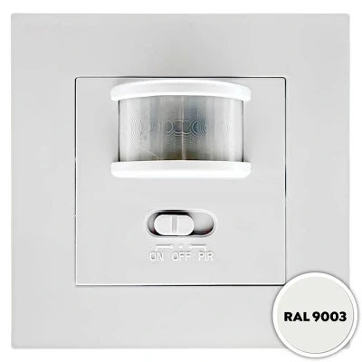 Afbeelding van Muur Inbouw Bewegingsmelder 160 graden, Max: 200 Watt, IP20, Zonder N Draad