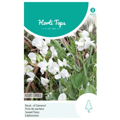 Afbeelding van Lathyrus odoratus Royal Family Wit Buzzy