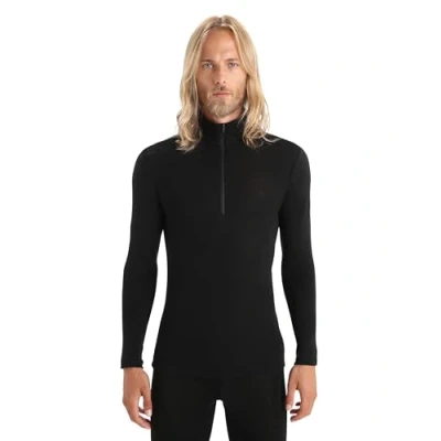 Afbeelding van Icebreaker 175 Everyday LS Half Zip Heren Thermoshirt Black S