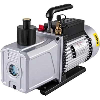 Afbeelding van VEVOR 12 CFM vacuümpomp 1 pk 0,3 Pa zeer efficiënte ideaal voor huishoudelijke airconditioning, autoonderhoud, vacuümverpakking