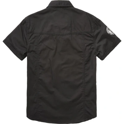 Afbeelding van Brandit LUIS Vintage Short Sleeve Overhemd, Heren, Maat: 5XL, Black