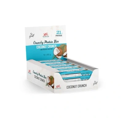 Afbeelding van XXL Nutrition Crunchy Protein Bar Eiwitreep, Proteïne Reep, Fitness Snack 12 Pack Coconut