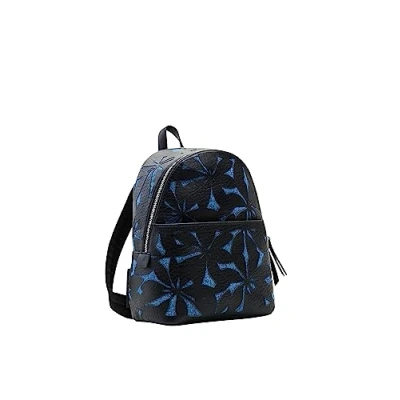 Afbeelding van Desigual Small Diecut Flower Rugzak, Dames, Maat: One Size, Blue