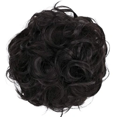 Afbeelding van PRETTYSHOP XL haarstukje Chouchou voor het verkrijgen van volumineus opgedaan haar, krullen, knot, bruin (chocolat noir) G2E