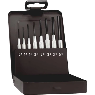 Afbeelding van Rennsteig Werkzeuge Pendrijvers met huls set metalen cassette 457 100 5
