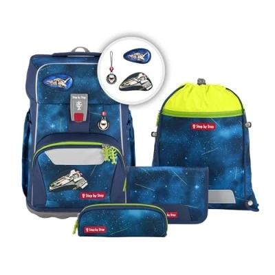 Afbeelding van STEP BY Giantset 5TEILIG Schooltas set voor kinderen, Maat: One Size, Starship galactus