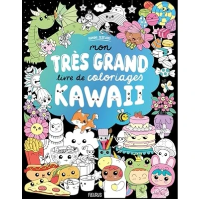 Afbeelding van MON TRES GRAND LIVRE DE COLORIAGES KAWAII