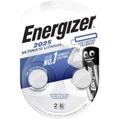 Afbeelding van Energizer Batterij Knoopcel Ultimate Lithium 3v Cr2025 2 Stuks