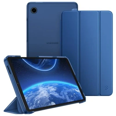 Afbeelding van Fintie Ultradunne beschermhoes voor Samsung Galaxy Tab A9 8,7 inch 2023, doorschijnende achterkant hoes tablet SM X110/X115/X117, marineblauw