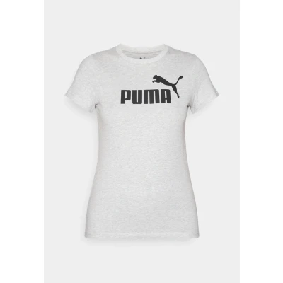 Afbeelding van ESS No. 1 T shirt met logo voor Dames, Grijs, Maat L PUMA