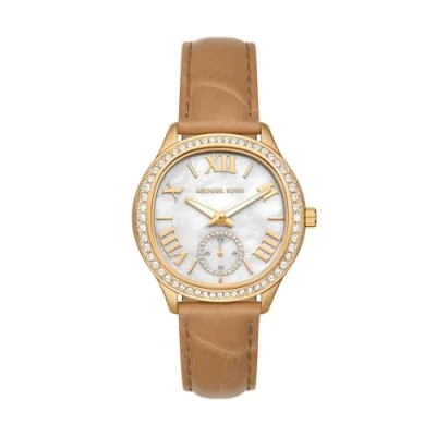 Afbeelding van Michael Kors dames Sage horloge MK4819 in de kleur Lichtbruin