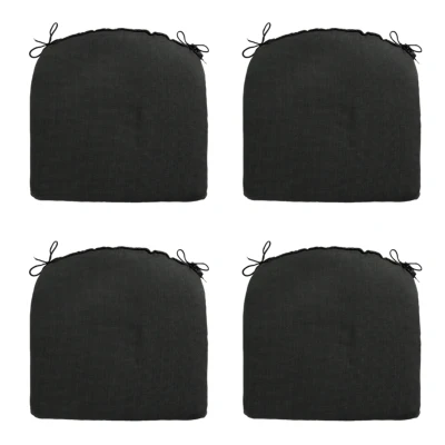 Afbeelding van Madison Zitkussen Rib Black 46x48 Zwart 4 Stuks