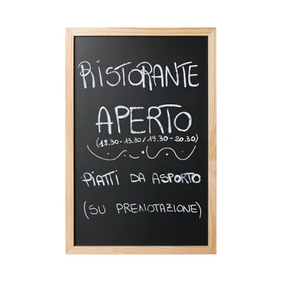 Afbeelding van Bi Office Back2Chalk Essentials krijtbord, grenen, 60 x 40 cm, zwart