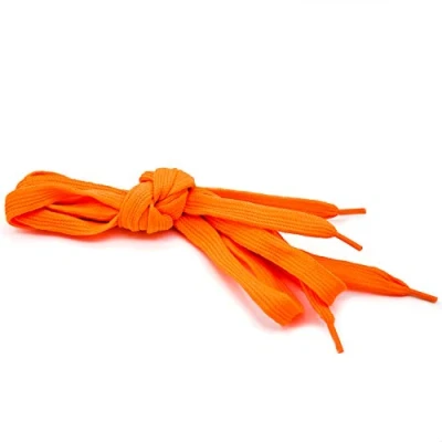 Afbeelding van The Glowhouse Effen neon platte veters, Oranje