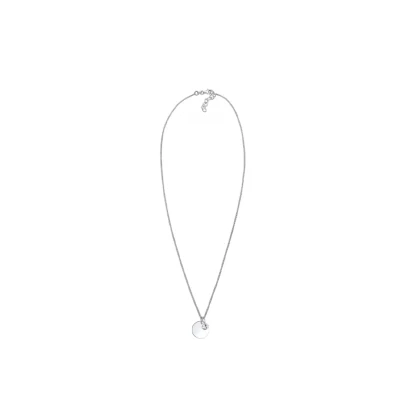 Afbeelding van Elli Birthstone April Ketting silvercoloured/white, Dames, Maat: 45, Silver coloured/white