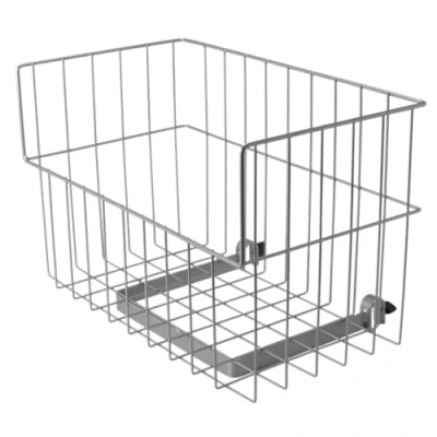 Afbeelding van Vikan Work Trolleys and Accessories Microfibre Storage Basket Compact Trolley Gray Wire Steel
