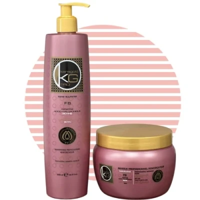Afbeelding van KERAGOLD Duo aanbieding shampoo 500 ml + masker (Duo FB KERATINE BIOTINE)