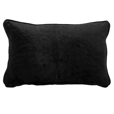 Afbeelding van Hoii CHLOE Sierkussen 30x50 cm Raven Zwart met duurzame kussenvulling
