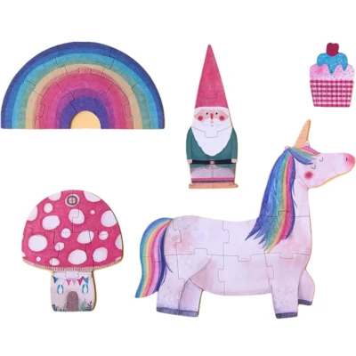 Afbeelding van Londji puzzel happy birthday unicorn omkeerbaar 2, 4, 6, 8 , 10st