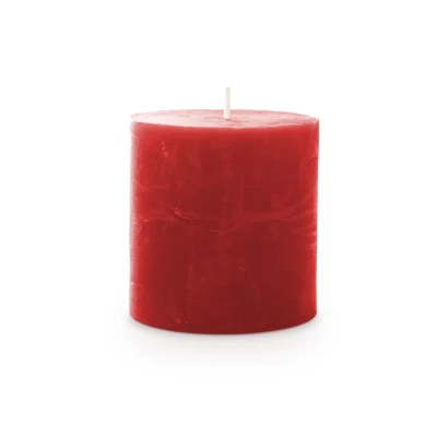 Afbeelding van Rustiek Kaars 70/70mm rood Spaas