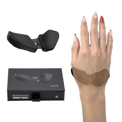 Image de DELTAHUB Carpio 2.0 Repose poignet ergonomique pour droitier souris, support du canal carpien, soulagement de la douleur, anti fatigue, glisse facile, élégant, ordinateur bureau,