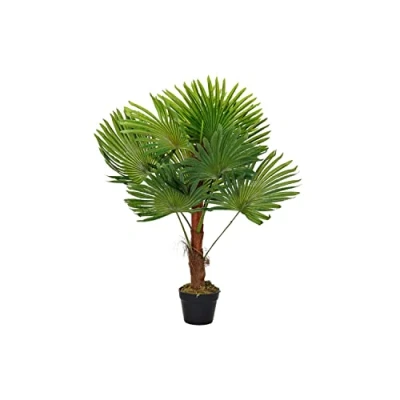 Afbeelding van Decoratieve plant DKD Home Decor Palmboom Groen PE (40 x 40 90 cm)