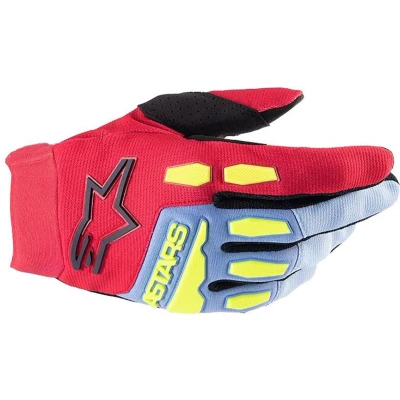 Afbeelding van Alpinestars 2025 Full Bore Enduro Handschoenen Licht Blauw / Rood Zwart maat L