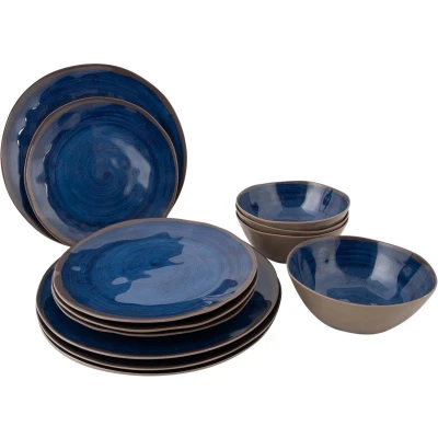 Afbeelding van Bo Camp Servies Halo 12 Stuks Blauw