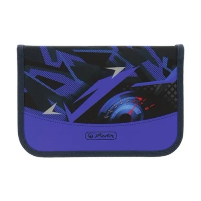 Image de Herlitz Trousse 31 pieces, 2 flaps polyester bleu, noir High Speed