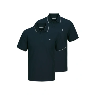 Afbeelding van Jack &amp; Jones 2ER PACK Poloshirt, Heren, Maat: Large, Sky captain