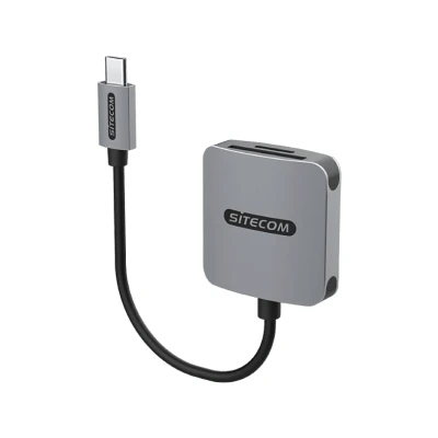 Afbeelding van Sitecom Sd / Microsd Kaartlezer Pro Usb c Zilver Zwart (md 1010)